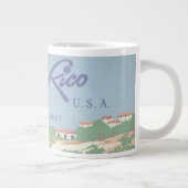 プエルトリコを宣伝するヴィンテージ旅行ポスター ジャンボコーヒーマグカップ (右)