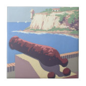 プエルトリコを宣伝するヴィンテージ旅行ポスター タイル (正面)