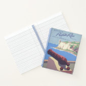 プエルトリコを宣伝するヴィンテージ旅行ポスター ノートブック (内部)