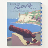 プエルトリコを宣伝するヴィンテージ旅行ポスター ノートブック (裏面)