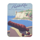 プエルトリコを宣伝するヴィンテージ旅行ポスター マグネット (縦)