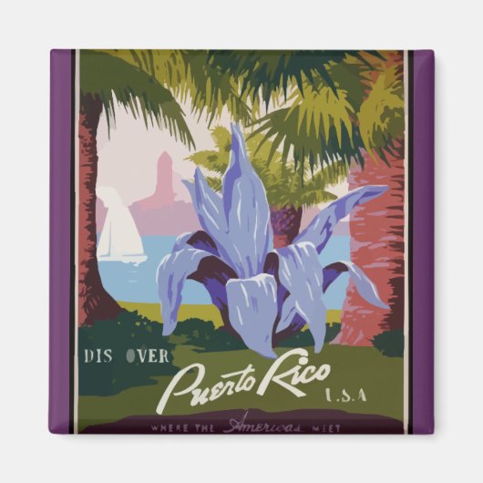 プエルトリコを発見 マグネット (正面)