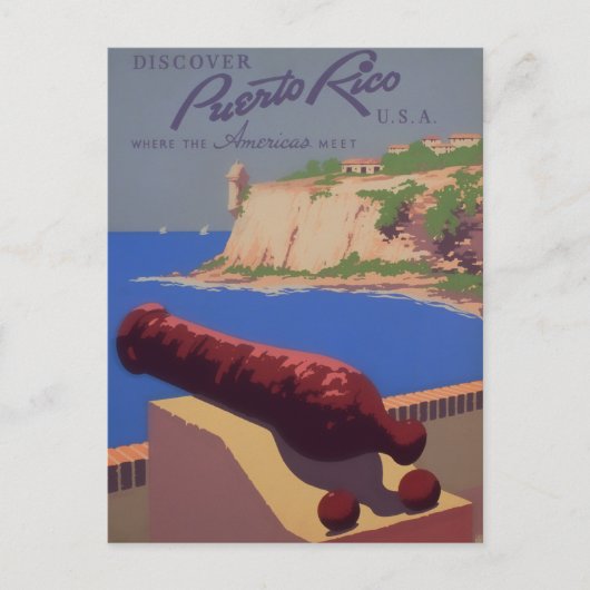 プエルトリコを訪問 ポストカード (正面)