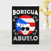 プエルトリコアブエロ国旗の父親の日 カード (黄色い花)