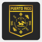 プエルトリコエンブレム スクエアシール (正面)