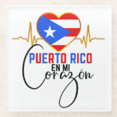 プエルトリコエンミコラゾンプエルトリカプライド  ガラスコースター (正面)