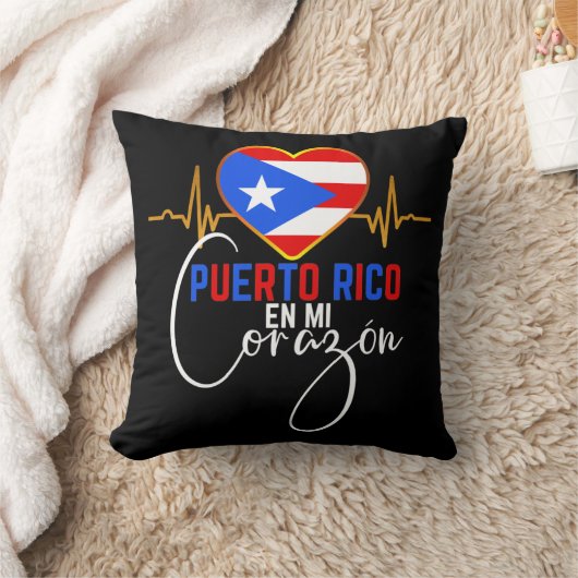 プエルトリコエンミコラゾンプエルトリカプライド クッション (ブランケット)