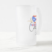 プエルトリコエンミコラゾンプエルトリカプライド フロストグラスビールジョッキ (正面右)