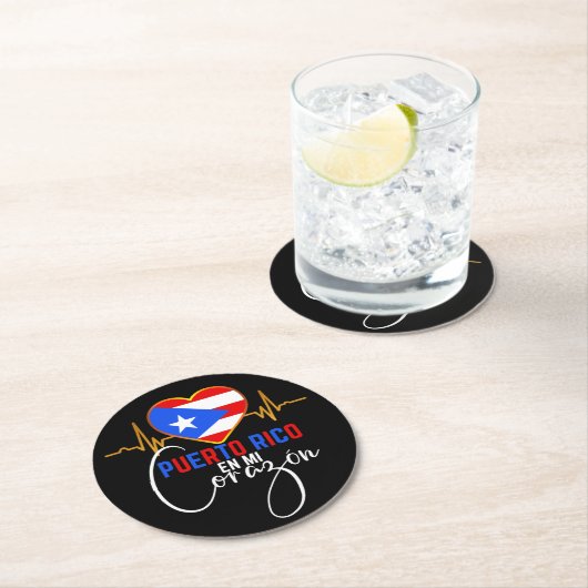 プエルトリコエンミコラゾンプエルトリカプライド  ラウンドペーパーコースター (インサイチュ)