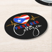 プエルトリコエンミコラゾンプエルトリカプライド  ラウンドペーパーコースター (アングル)