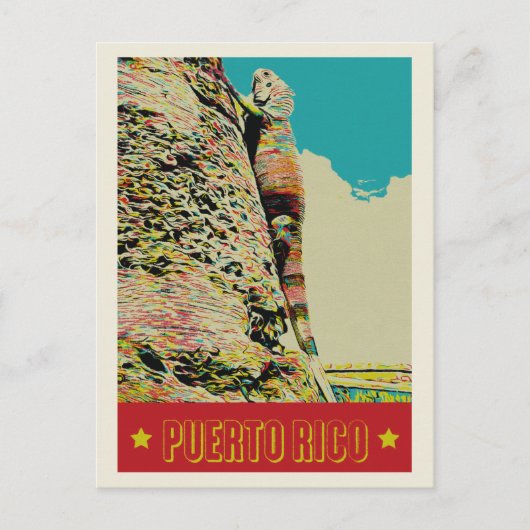 プエルトリコカリブのイグアナ ポストカード (正面)