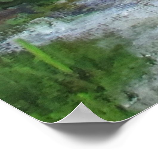 プエルトリコカリブのフラムボーヤの木 ポスター (角)