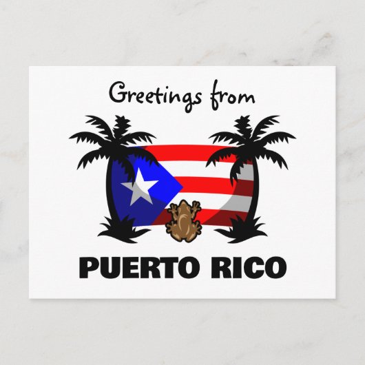 プエルトリコキカエル旅行からのご挨拶 ポストカード (正面)