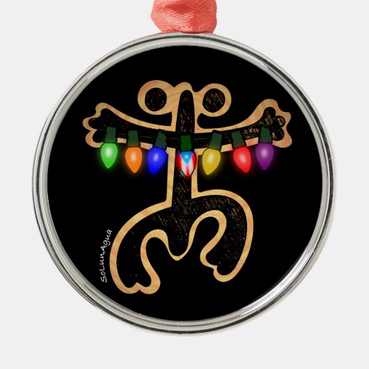 プエルトリコクリスマスコキタイノシンボルボリチュア国旗 メタルオーナメント (正面)