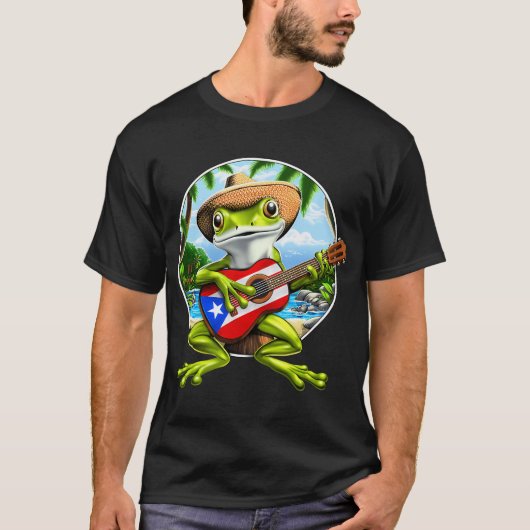 プエルトリココキ蛙 Tシャツ (正面)