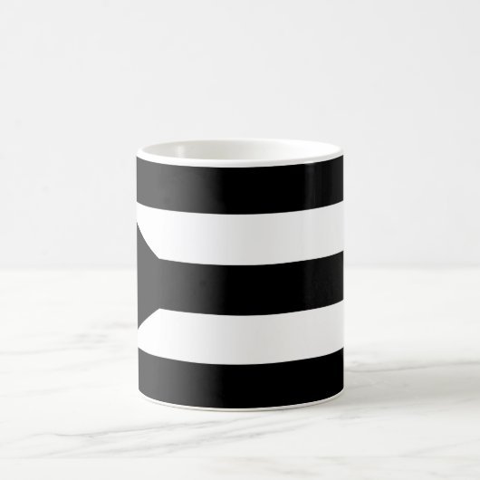 プエルトリココーヒーマグの黒国旗 コーヒーマグカップ (中央)