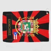 プエルトリコゴルフ&プエルト州旗/愛国者 ゴルフタオル (横)