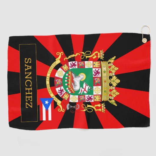 プエルトリコゴルフ&プエルト州旗/愛国者 ゴルフタオル (横)