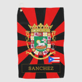 プエルトリコゴルフ&プエルト州旗/愛国者 ゴルフタオル (正面)