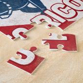 プエルトリコスキューバダイバーブルーレトロ ジグソーパズル (側面)