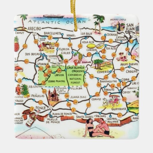 プエルトリコハガードセラミックオーナメント セラミックオーナメント (正面)