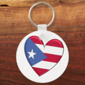 プエルトリコハート国旗 キーホルダー (正面)