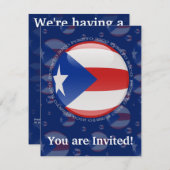 プエルトリコバブルフラグ 招待状 (正面/裏面)