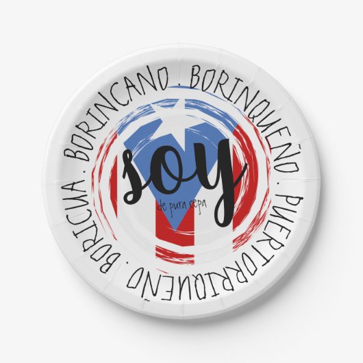 プエルトリコパトリオティックデプラケパ ペーパープレート (正面)