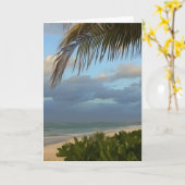 プエルトリコパームビーチデジタルアートグリーティングカード カード (黄色い花)
