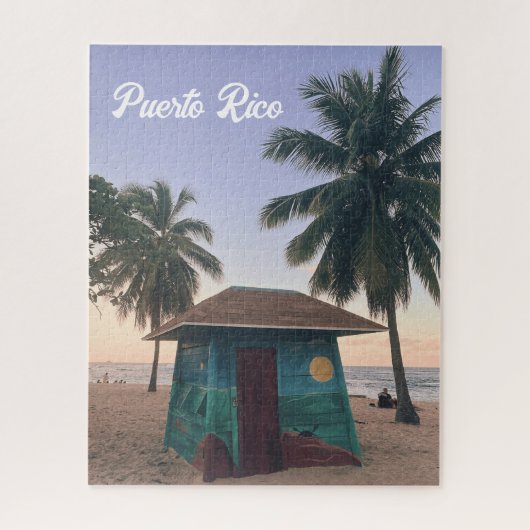 プエルトリコビーチサンフアン島サンセットフォト ジグソーパズル (縦)