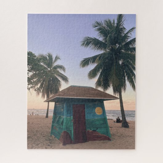 プエルトリコビーチサンフアン島サンセットフォト ジグソーパズル (縦)