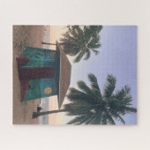 プエルトリコビーチサンフアン島サンセットフォト ジグソーパズル (横)