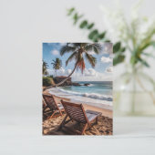 プエルトリコビーチリラックス ポストカード (スタンド正面)
