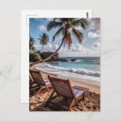 プエルトリコビーチリラックス ポストカード (正面/裏面)