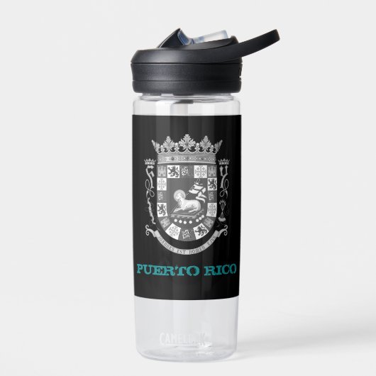 プエルトリコフィットネス&コート・オブ・アームズ/フラグ ウォーターボトル (左面)
