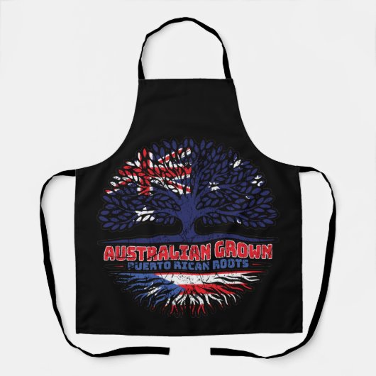 プエルトリコプエルトリカオーストラリアツリー エプロン (正面)