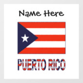 プエルトリコプエルト州旗パーソナライズされた ウィンドウサイン (シート)