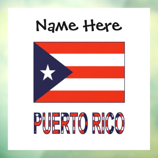 プエルトリコプエルト州旗パーソナライズされた ウィンドウサイン (シート3)