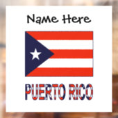 プエルトリコプエルト州旗パーソナライズされた ウィンドウサイン (シート2)