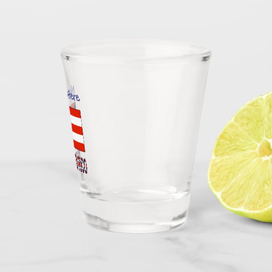 プエルトリコプエルト県国旗のブパーソナライズされたルー ショットグラス (右)