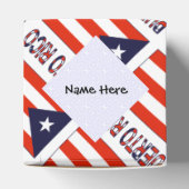 プエルトリコプエルト県国旗タイル張りブラックパーソナル フェイバーボックス (上部)