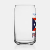 プエルトリコプエルト県旗ブルーパーソナライゼーション ガラス缶 (右)