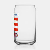 プエルトリコプエルト県旗ブルーパーソナライゼーション ガラス缶 (左)