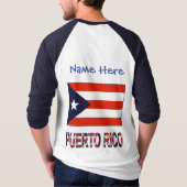 プエルトリコプエルト県旗ブルーパーソナライゼーション Tシャツ (裏面)