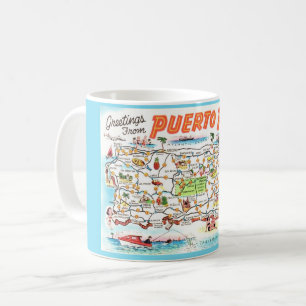 プエルトリコポストカードマグカップ コーヒーマグカップ