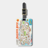 プエルトリコポストカードラゲッジタグ ラゲッジタグ (正面縦)