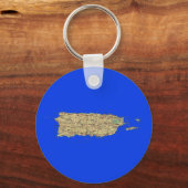 プエルトリコマップキーチェーン キーホルダー (正面)