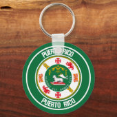 プエルトリコラウンドエンブレム キーホルダー (正面)