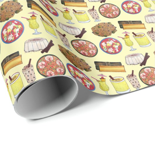 プエルトリコリカフードキュイジーヌパスレステンベルケ ラッピングペーパー (ロールコーナー)