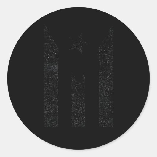 プエルトリコレジステボリキュアブラックフラッグ ラウンドシール (正面)